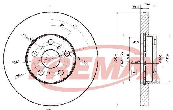 FREMAX BD-2039 - Bremžu diski www.autospares.lv