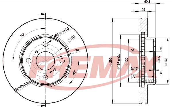 FREMAX BD-2100 - Bremžu diski www.autospares.lv