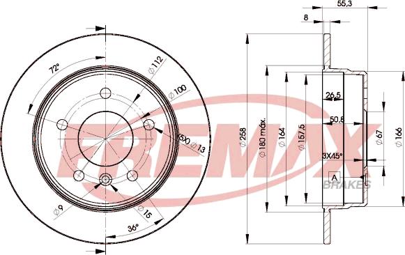 FREMAX BD-2113 - Brake Disc www.autospares.lv