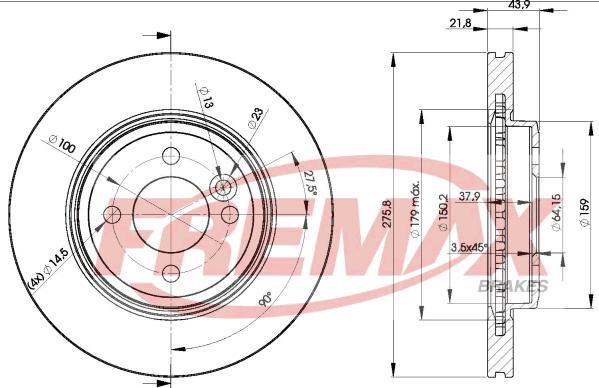 FREMAX BD-2891 - Bremžu diski www.autospares.lv