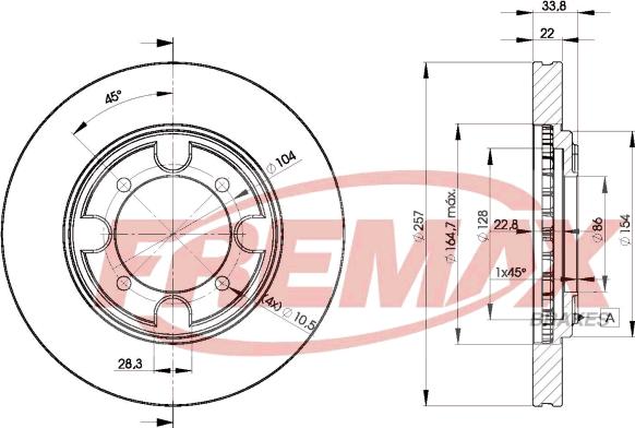 FREMAX BD-2830 - Bremžu diski www.autospares.lv