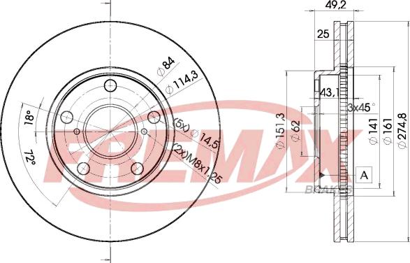 FREMAX BD-2878 - Bremžu diski autospares.lv