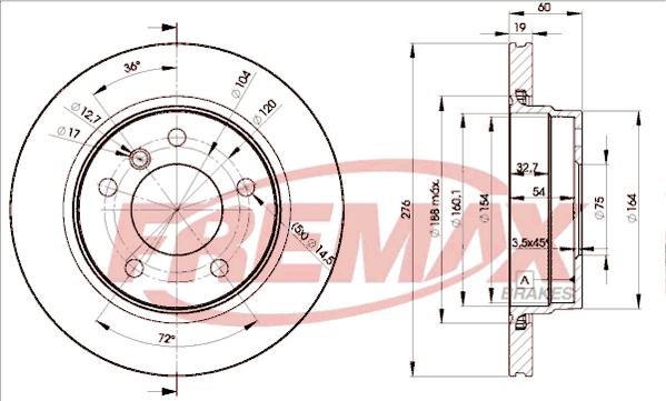 FREMAX BD-2315 - Bremžu diski autospares.lv