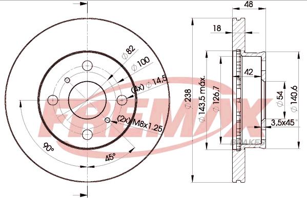 FREMAX BD-2250 - Bremžu diski autospares.lv