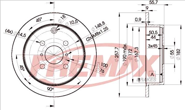 FREMAX BD-2251 - Bremžu diski www.autospares.lv