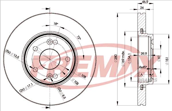 FREMAX BD-2234 - Bremžu diski www.autospares.lv