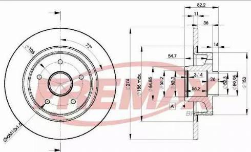 FREMAX BD-2236 - Bremžu diski www.autospares.lv