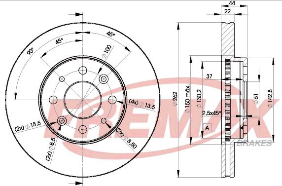 FREMAX BD-2232 - Bremžu diski www.autospares.lv