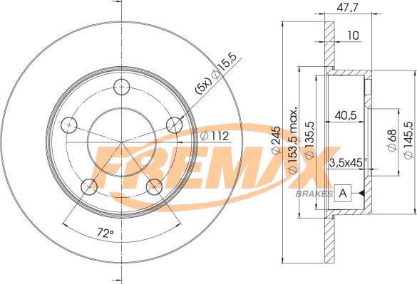 FREMAX BD-2746 - Bremžu diski www.autospares.lv