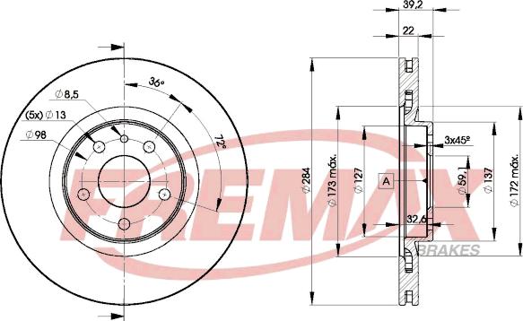 FREMAX BD-7948 - Bremžu diski www.autospares.lv