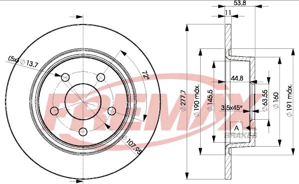 FREMAX BD-7989 - Bremžu diski www.autospares.lv