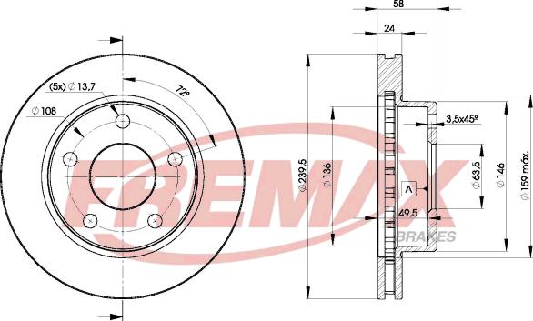 FREMAX BD-7974 - Bremžu diski autospares.lv