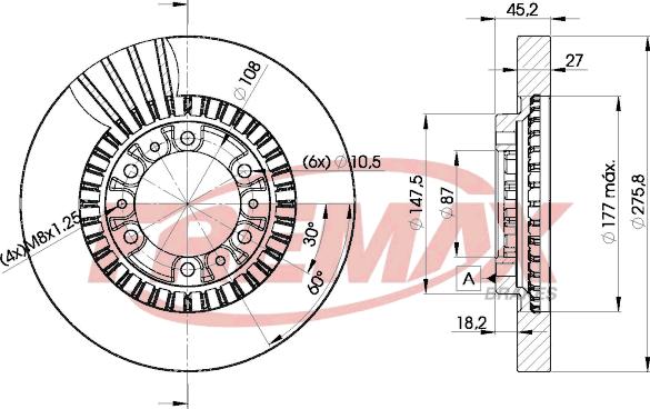 FREMAX BD-7041 - Bremžu diski www.autospares.lv