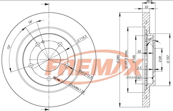 FREMAX BD-7039 - Bremžu diski www.autospares.lv