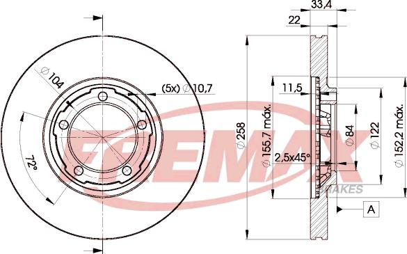 FREMAX BD-7030 - Bremžu diski www.autospares.lv