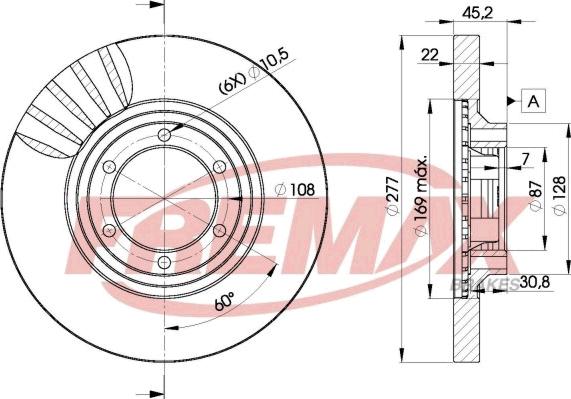 FREMAX BD-7038 - Bremžu diski www.autospares.lv