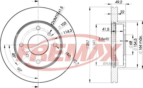 FREMAX BD-7101 - Bremžu diski www.autospares.lv