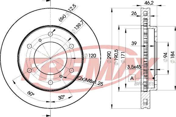 FREMAX BD-7116 - Bremžu diski www.autospares.lv