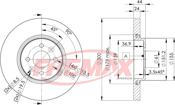 FREMAX BD-7897 - Bremžu diski www.autospares.lv