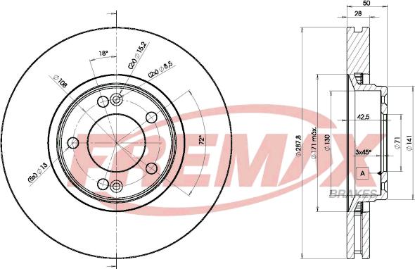 FREMAX BD-7814 - Bremžu diski www.autospares.lv