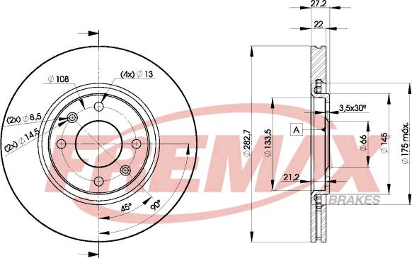 FREMAX BD-7810 - Тормозной диск www.autospares.lv