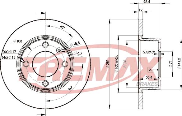 FREMAX BD-7812 - Bremžu diski www.autospares.lv