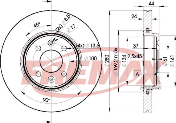 FREMAX BD-7829 - Bremžu diski www.autospares.lv