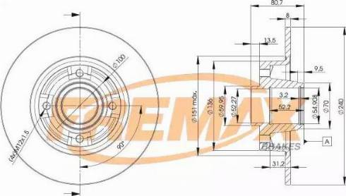 FREMAX BD-7823 - Bremžu diski www.autospares.lv