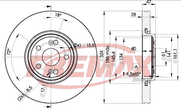 FREMAX BD-7357 - Bremžu diski www.autospares.lv