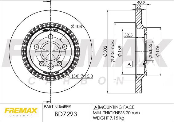 FREMAX BD-7293 - Bremžu diski www.autospares.lv