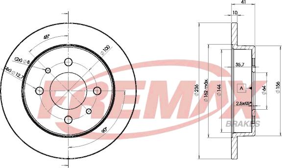 FREMAX BD-7763 - Bremžu diski www.autospares.lv