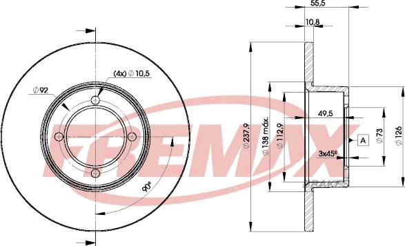 FREMAX BD-7739 - Bremžu diski autospares.lv