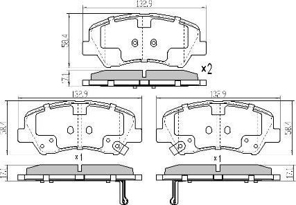 FREMAX FBP-5810 - Тормозные колодки, дисковые, комплект www.autospares.lv