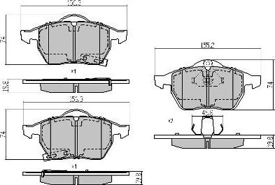 FREMAX FBP-0998-01 - Bremžu uzliku kompl., Disku bremzes autospares.lv