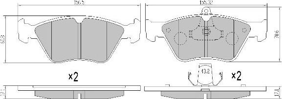 FREMAX FBP-0981 - Bremžu uzliku kompl., Disku bremzes www.autospares.lv