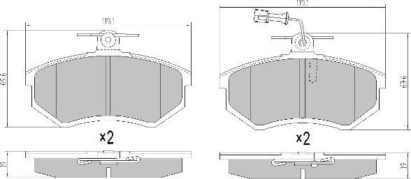 FREMAX FBP-0446 - Тормозные колодки, дисковые, комплект www.autospares.lv