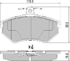 FREMAX FBP-0443 - Bremžu uzliku kompl., Disku bremzes www.autospares.lv