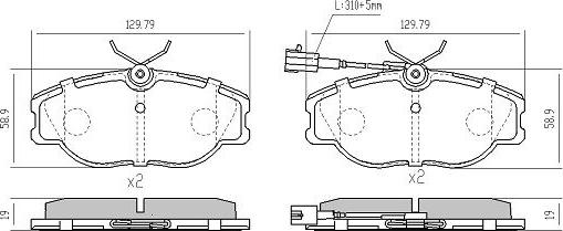 FREMAX FBP-0583 - Brake Pad Set, disc brake www.autospares.lv