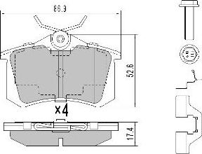 FREMAX FBP-0575 - Тормозные колодки, дисковые, комплект www.autospares.lv