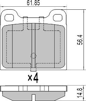 FREMAX FBP-0608 - Brake Pad Set, disc brake www.autospares.lv