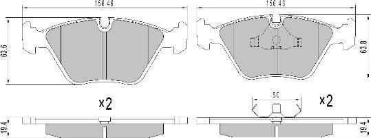 FREMAX FBP-0625 - Тормозные колодки, дисковые, комплект www.autospares.lv