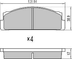 Ferodo FSL22 - Bremžu uzliku kompl., Disku bremzes autospares.lv