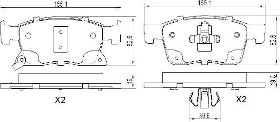 FREMAX FBP-0026 - Bremžu uzliku kompl., Disku bremzes www.autospares.lv