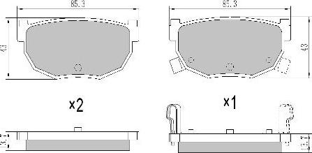 FREMAX FBP-0027 - Тормозные колодки, дисковые, комплект www.autospares.lv