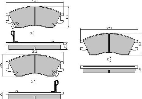 FREMAX FBP-0853 - Bremžu uzliku kompl., Disku bremzes www.autospares.lv