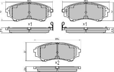 FREMAX FBP-0857 - Brake Pad Set, disc brake www.autospares.lv