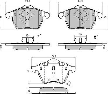 FREMAX FBP-0869 - Brake Pad Set, disc brake www.autospares.lv