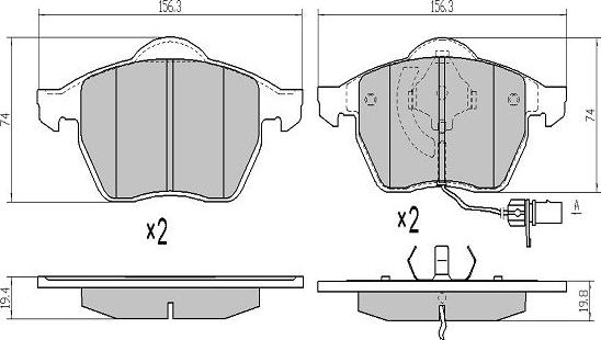 FREMAX FBP-0874 - Brake Pad Set, disc brake www.autospares.lv