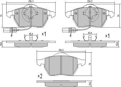 FREMAX FBP-0876-01 - Тормозные колодки, дисковые, комплект www.autospares.lv