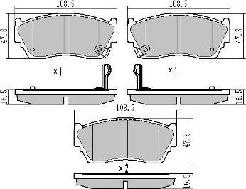 FREMAX FBP-0301 - Bremžu uzliku kompl., Disku bremzes www.autospares.lv